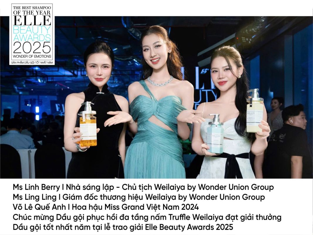 Dầu gội Nấm Truffle Weilaiya đạt giải tại ELLE Beauty Awards 2025