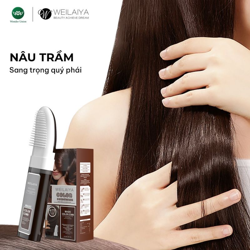 Dầu gội phủ bạc Weilaiya nâu tối